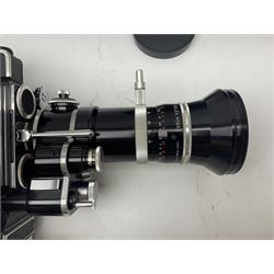 Bolex H16 RX5 camera body, serial no. 245758, with ' Kern Paillard Vario Switar 1:1.9 f=16-100mm POE Bolex H16RX' lens, Bolex 400ft magazine, etc, all in Bolex large flight case