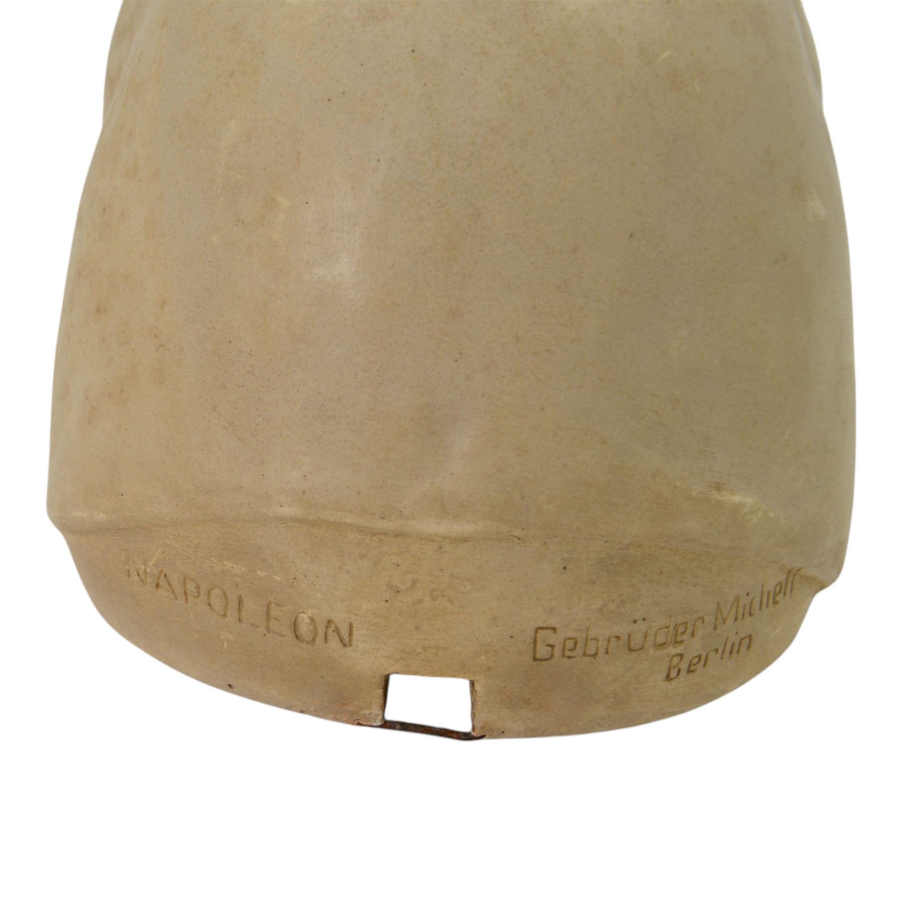 Gebruder Michell Berlin; 19th Century plaster Death Mask of Napoleon, signed to the top, H30cm 