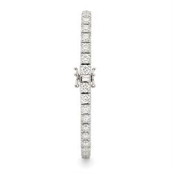 18ct white gold diamond bracelet, set with thirty-eight round brilliant cut diamonds, stamped 750, total diamond weight approx 11.45 carat