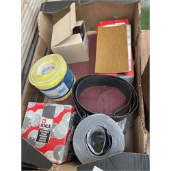 Collection of sandpaper belts, sanding discs and loose sandpaper - THIS LOT IS TO BE COLLECTED BY APPOINTMENT FROM DUGGLEBY STORAGE, GREAT HILL, EASTFIELD, SCARBOROUGH, YO11 3TX