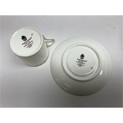 Wedgwood Cavendish pattern dinner service for twelve, comprising dinner plates, side plates, bowls, soup bowls, two tureens, saucer boat and sauce, together with matching part coffee service (82) 