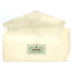 Rolex Oyster Perpetual gentleman's stainless steel automatic wristwatch, Ref. 6107, serial No. 804478, cream dial with dagger hour marks, on expanding Rolex bracelet, with fold-over clasp, with papers dated 1953 / 54