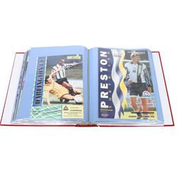 Comprehensive collection of approximately one-hundred and seventy Scarborough FC football programmes for the 1993/94, 1994/95 and 1995/96 seasons, all filed within six dedicated Scarborough FC red Home and Away binders