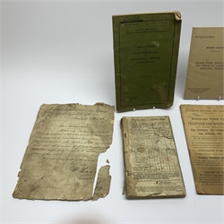  Manchester, Sheffield and Lincolnshire Railway - manuscript Waybill Counterfoil Book, Parcel Delivery Book and Working Timetable of Excursion and Special Trains, all dated 1894, and 1877 manuscript circular regarding Season Excursion Tickets with charges verso, LNER Telegram Code Book 1939 and six BR publications  