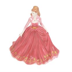 Four Coalport figures from The Gem Collection, comprising Sapphire limited edition 175/1500, Dimond limited edition 101/1500, Emerald limited edition 387/1500 and Ruby limited edition 148/1500, all with certificates and boxes 