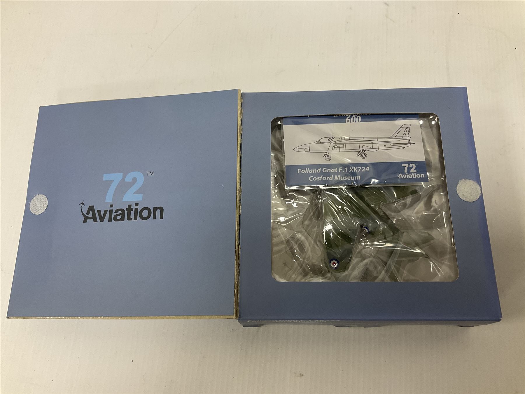 Nine 1:72 scale model aeroplanes comprising four ‘Sky Guardians’, F-16 Fighter Falcon, Sea Vixen FAW.2 899 Sqd XP924, Gloster Javelin FAW 9R 64 Sqd RAF XH766, and Sea Vixen F(AW) Mk2 XN694/305/BL No 892 Sqd RNAS Yeovilton; with three Hobby Master models, one Ixomodels model and one 72 Aviation model  (9)