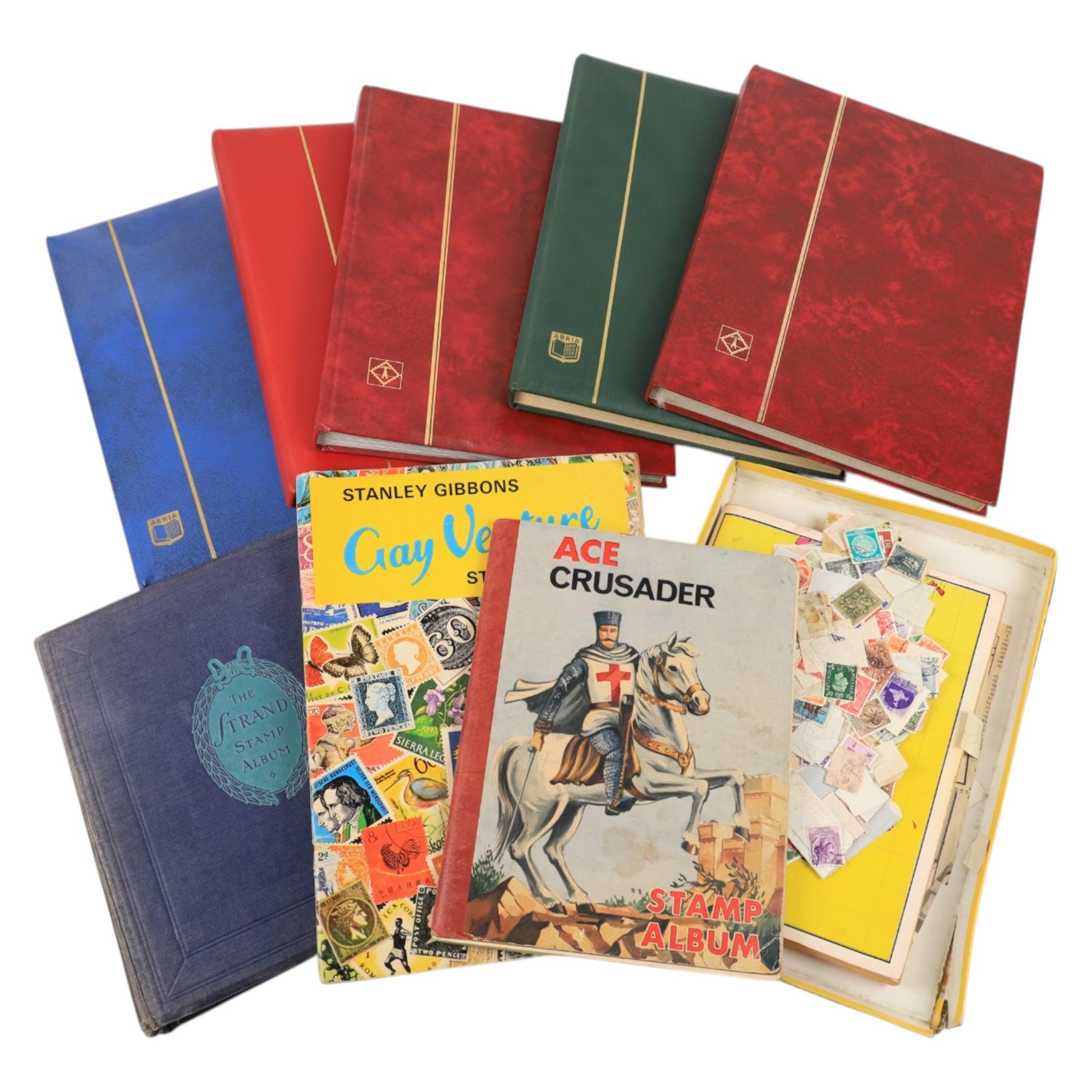 Great British and World stamps, in eight albums and loose