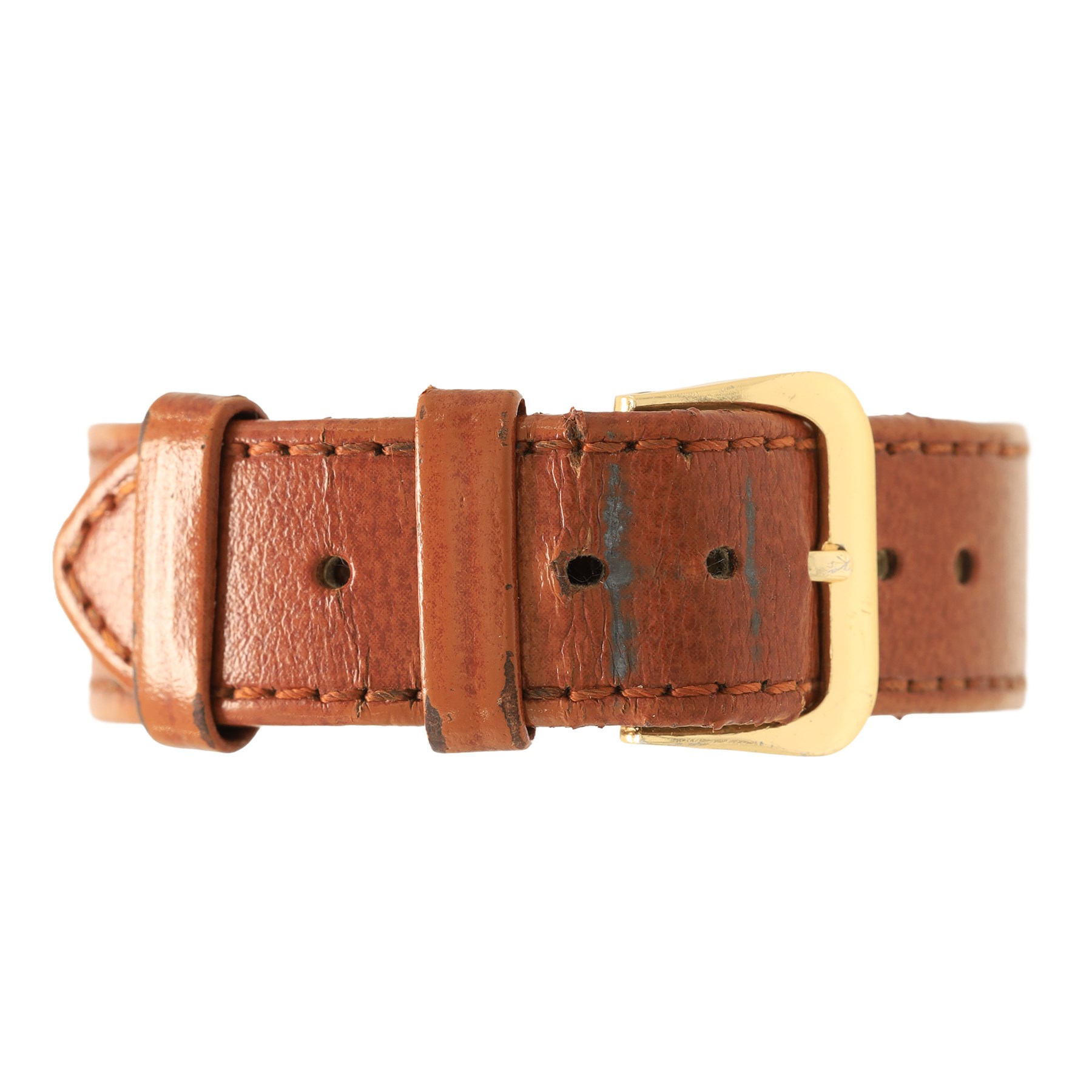 Omega Constellation gentleman's gold capped and stainless steel bumper automatic chronometer wristwatch, Cal. 354, champagne dial with dart hour markers, on brown leather strap, boxed with papers dated 1955