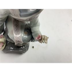 Two Lladro Japanese Ladies figures, comprising Kiyoko no 1450 and Yuki no 1448, both issued 1983, retired 1998, largest example H20cm