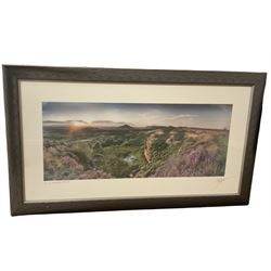 Lee Wilson (British Contemporary): 'View to Roseberry Topping' & 'Gribdale View', two colour photographic print signed and titled on the mount 36cm x 87cm & 38cm x 58cm (2)