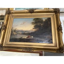 Collection of 19th and early 20th century oil paintings and watercolours, artists including Joseph Pighills, Victor Noble Rainbird, Louis Cox, Arthur W Newsholme, John Sowden, Arthur Tucker, Albert Woods, Alfred Robert Hayward, Manner of Thomas Creswick, etc (15)