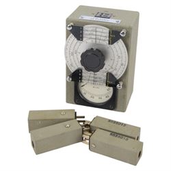 Marconi Instruments Ltd Wavemeter no. TF975, in fitted wooden case, together with a Bellingham & Stanley Ltd abbe refractometer no. A81090 and a Beck Wavelength Reversion Spectroscope, in wooden box