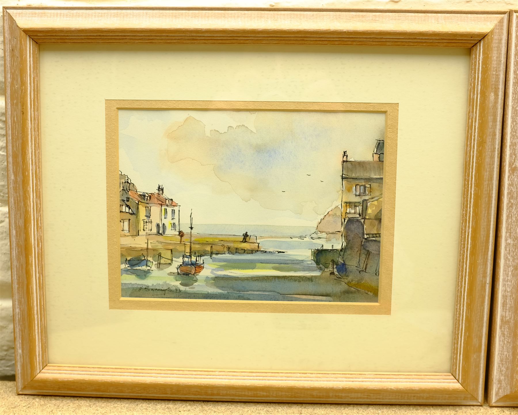 Hedley Carrington (British 20th century): 'Staithes', 'Sandsend' and 'Robin Hood's Bay', set three pen and watercolours signed and dated '93, titled verso 17cm x 25cm (3)