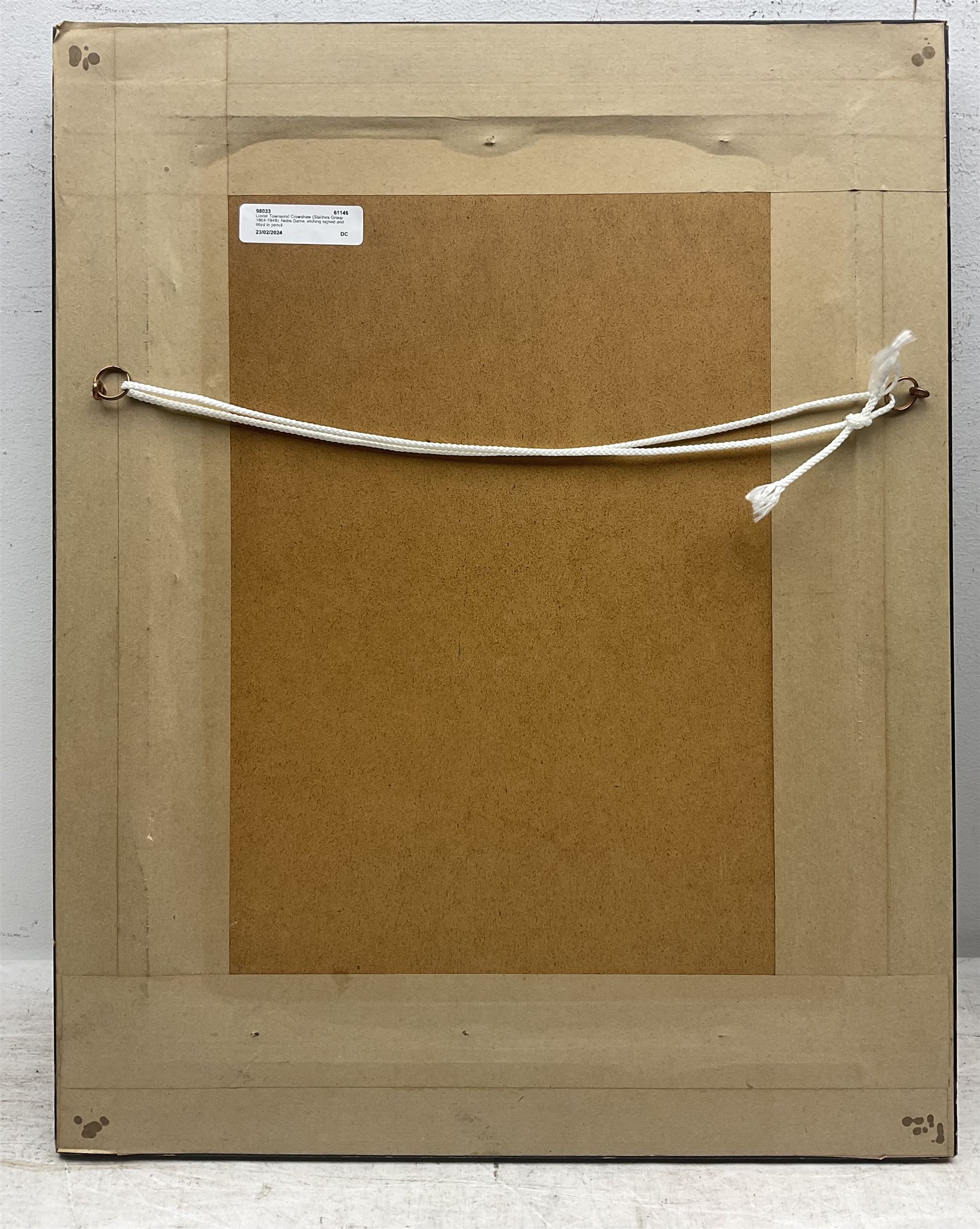 Lionel Townsend Crawshaw (Staithes Group 1864-1949): Notre Dame, etching signed and titled in pencil 35cm x 24cm