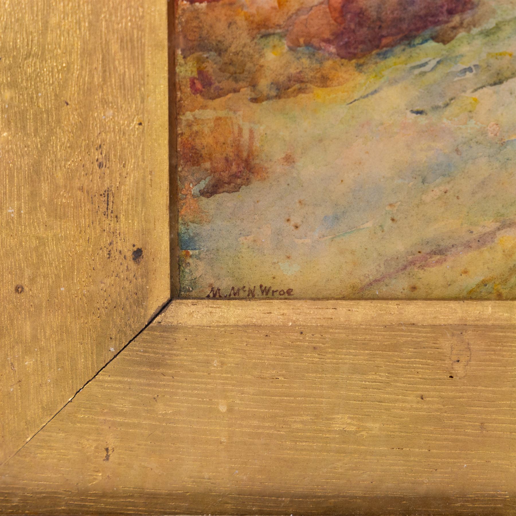 Mary McNicoll Wroe (British 1861-1955): 'Wind Swept Trees', watercolour signed, titled on original label verso 26cm x 37cm 
