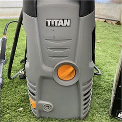 Titan pressure washer and Macalister corded hedge trimmer - THIS LOT IS TO BE COLLECTED BY APPOINTMENT FROM DUGGLEBY STORAGE, GREAT HILL, EASTFIELD, SCARBOROUGH, YO11 3TX