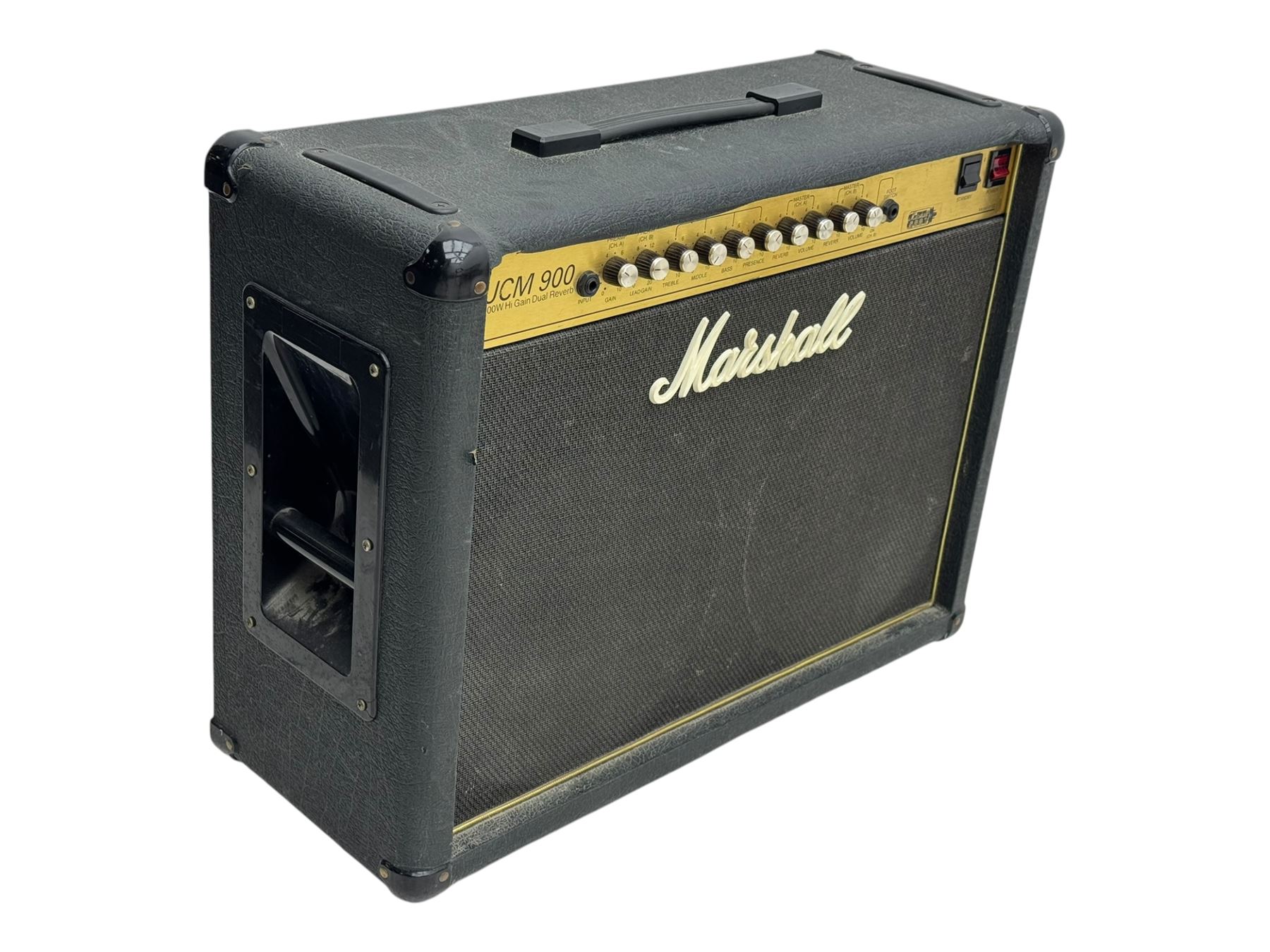 Marshall JCM 900 Model 4102 100W Hi Gain Dual Reverb guitar amplifier with Marshall pedal, amp H50cm
