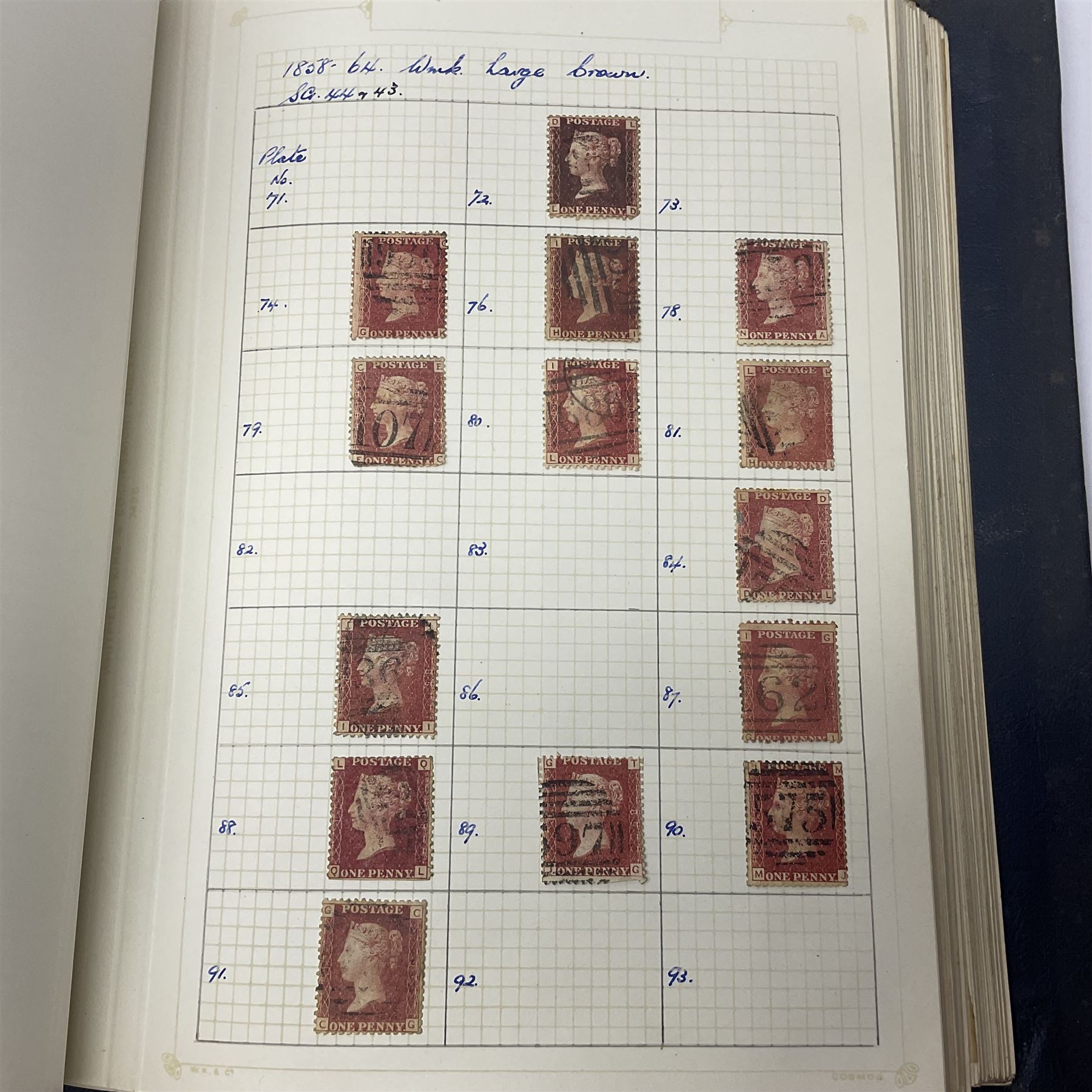 Great British and World Queen Victoria and later stamps, including imperf and perf penny reds, half penny 'bantams', King Edward VII five shillings,  Straits Settlements, Ceylon, New Zealand, Canada, India etc, housed in a single album