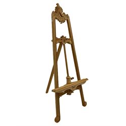 Hardwood adjustable artists easel

