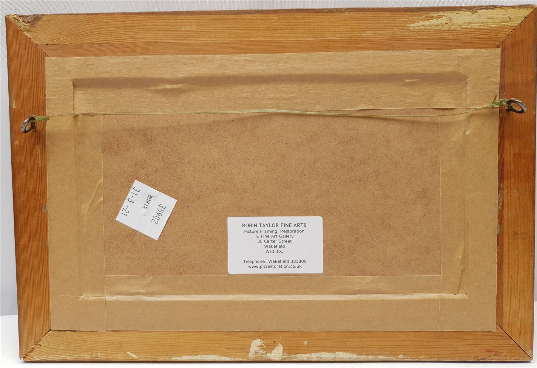 Berrisford Hill (British 1930-): Pheasants in the Snow, oil on board signed 12cm x 24cm