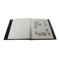 Great Britain stamps, Queen Victoria and later, including QV penny black with partial red MX cancel and three good margins, King Edward VII overprints, Queen Elizabeth II pre-decimal issues, many Queen Elizabeth II mint decimal stamps, etc, housed in four folders and one album