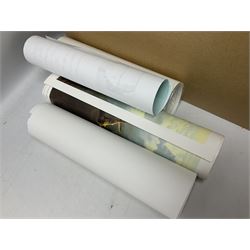 Collection of twenty-one unframed and seven framed prints of predominantly aviation interest after David Pritchard, Brian Petch, Stephen Teasdale, Barry Price, Coulson, Wardle etc; depicting Spitfires, Hurricanes etc; some limited editions with certificates and many bearing multiple signatures on the mount