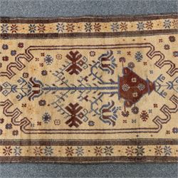 Four Persian rugs, Turkish Anatolian rug, 194x131cm, Turkish Anatolian prayer rug  136x78cm, Persian Gabbeh prayer rug 88x67cm, Caucasian Kazak rug 152x100cm (4)