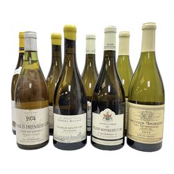 Mixed white wines, to include, Samuel Billaud, 2016, Chablis Grand Cru Les Preuses, Louis Jadot, 2012, Chevalier Montrachet Les Demoiselles, Joseph Drouhin, 2000, Meursault, etc, various contents and proof (8)