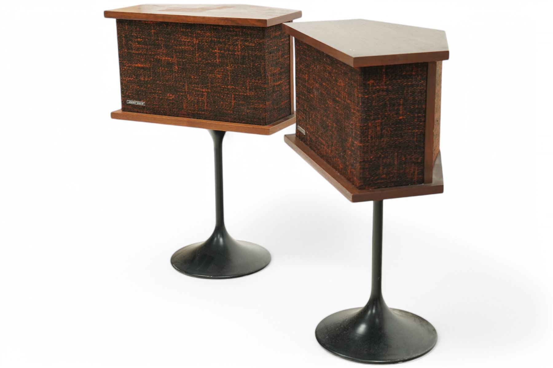 BOSE - pair of 901 Series II speakers, walnut cased on tulip stands
