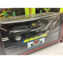 Scalextric - eight Hornby Teenage Mutant Ninja Turtles slot cars, nos.C130, C131, C132, C134, C338, C339, C421 & C422; and two further Scalextric slot cars, C465 Batmobile and C139 Parmalat Brabham; all boxed (10)