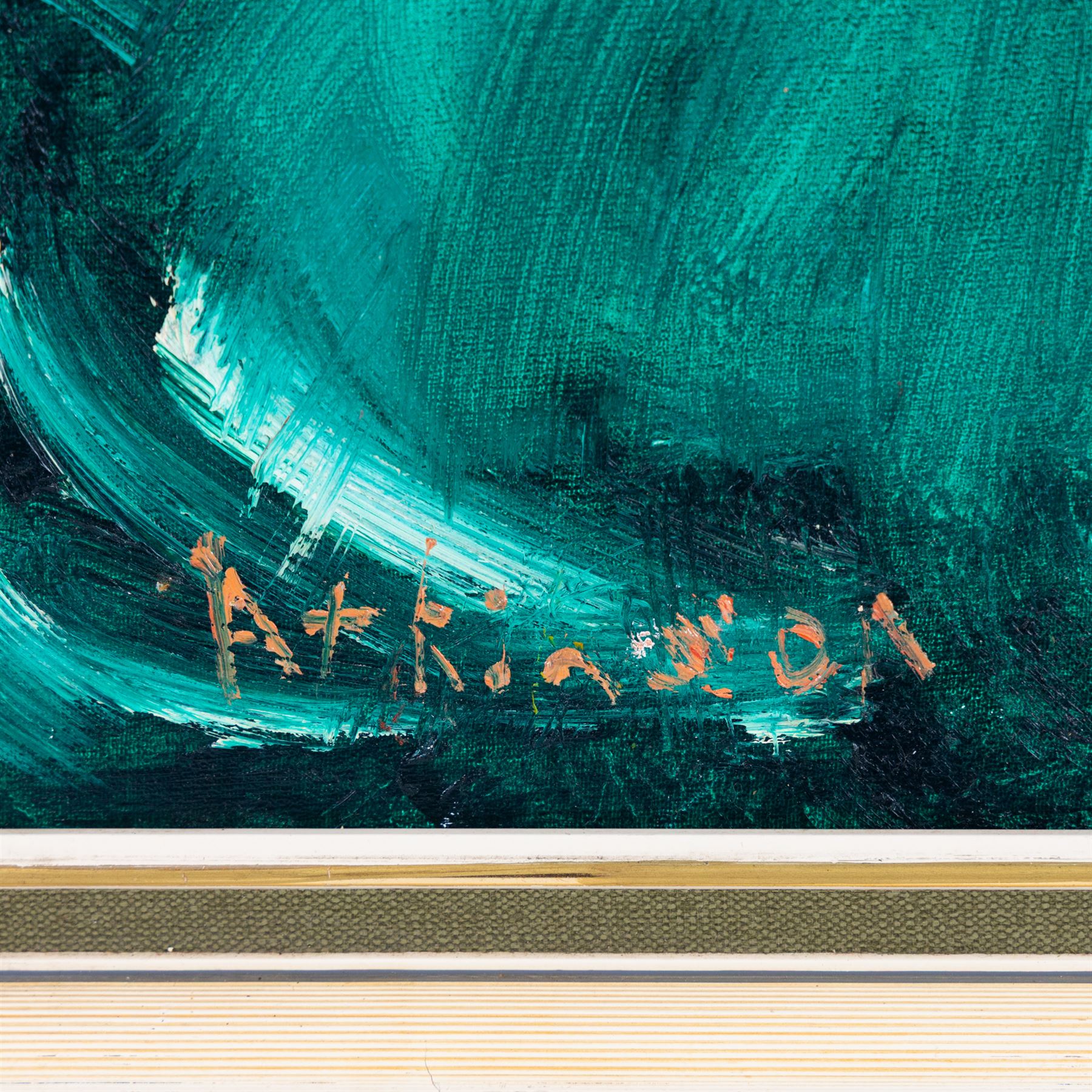 Sue Atkinson (British 1949-): Portrait of a Girl and Dog, oil on board signed 50cm x 39cm 