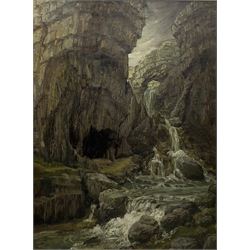 Constance-Anne Parker (British 1921-2016): Gordale Scar Malham, oil on canvas unsigned 99cm x 74cm
Provenance: direct from the artist's family previously unseen on the open market