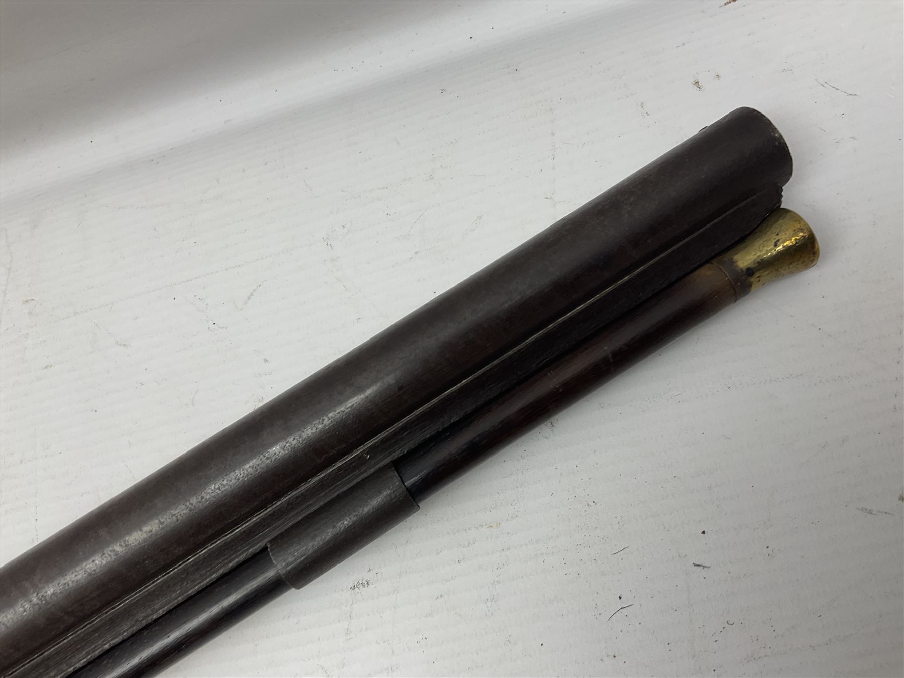19th century W. Murcott of London 12-bore single barrel back-action percussion 'cripple stopper' sporting gun, with 58.5cm(23