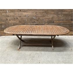 Large folding wooden garden table 