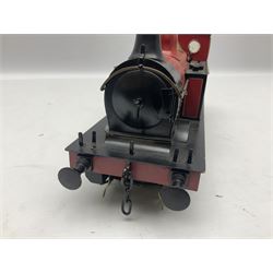 Gauge 1 - live steam 0-6-0 tank locomotive No.1793 in LMS red and black livery L29cm W8.5cm