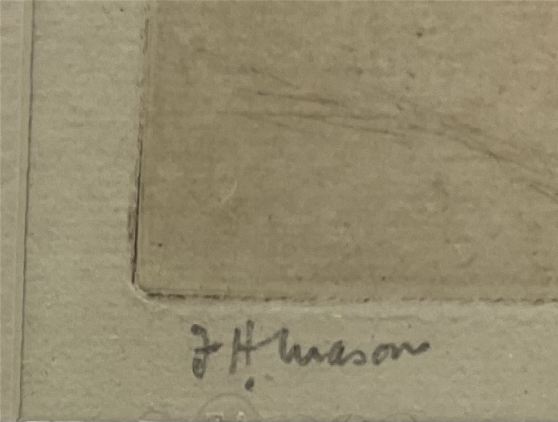Frank Henry Mason (Staithes Group 1875-1965): 'The Disperse 1918', dry point etching signed in pencil, limited edition of 100 Fine Art Trade Guild No.1, 12cm x 24cm