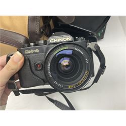 Nikon Coolpix 8700 camera, Sony video camera and Chinon CM-4 camera, with various accessories etc