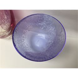 Collection of Caithness glass vases and dishes, to include mottled and swirl designs,  largest 20cm (23)