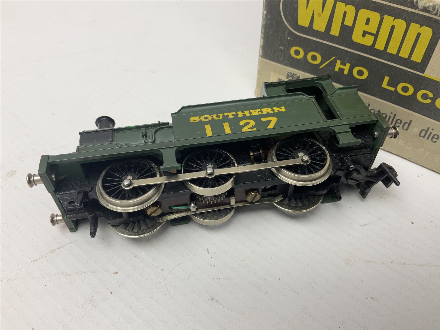 Wrenn '00' gauge - five Class R1 0-6-0 tank locomotives - No.7420 in LMS Red; No.31337 in BR Black; No.31340 in BR Malachite Green; No.1127 in Southern Green; all in boxes with instructions; and No.1127 in Southern Green; in associated Wrenn box (5)