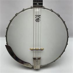 Deering seventeen-fret tenor banjo with cast metal body, serial no.H275, L79cm overall; in fitted hard carrying case