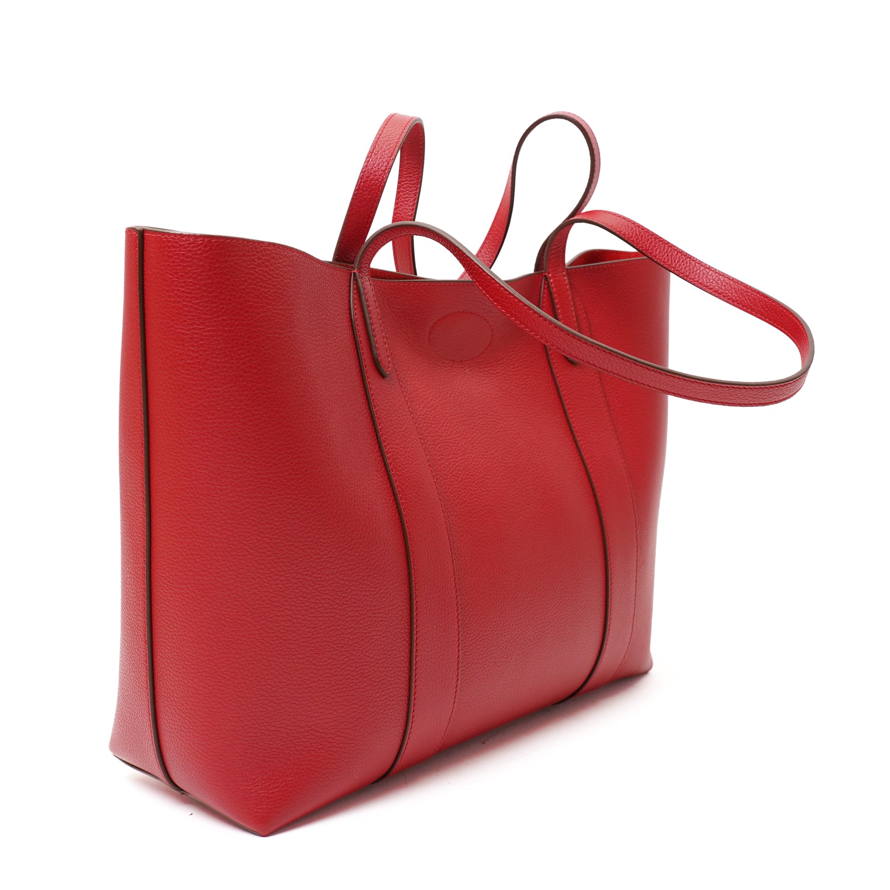 Mulberry - 'Bayswater' tote bag in Scarlet Red Small Classic Grain leather, with twin leather shoulder straps, gold-tone Postman’s Lock fastening and hardware, with interior removable envelope-style pocket, with original Mulberry product tag, care booklet and dust bag, unused