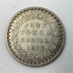 George III 1812 three shilling bank token