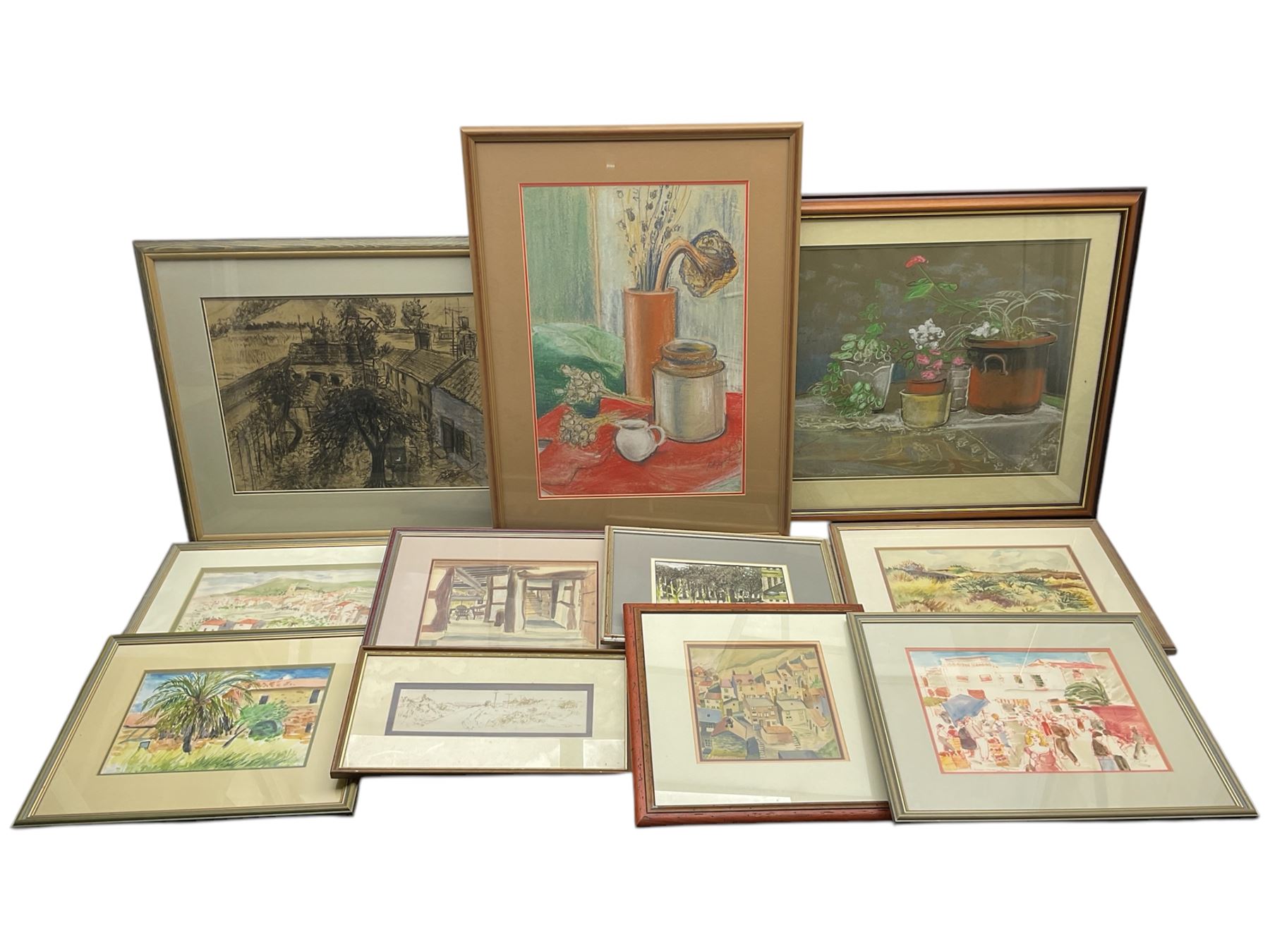 Pat Faust (British fl.1950-2000); Collection of framed paintings in various media to include local scenes of Scarborough and Filey etc. 
