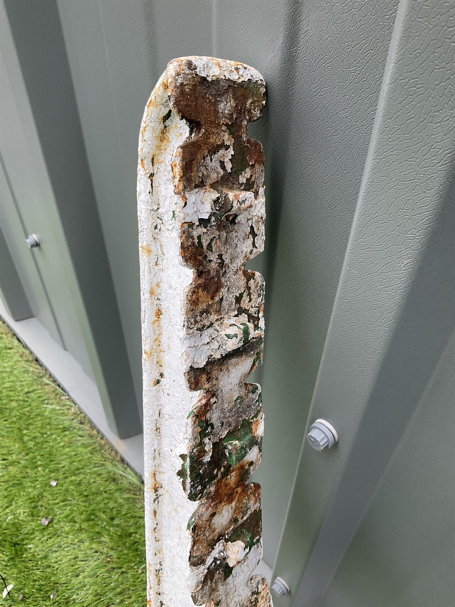 Pair of cast iron white painted bench ends - THIS LOT IS TO BE COLLECTED BY APPOINTMENT FROM DUGGLEBY STORAGE, GREAT HILL, EASTFIELD, SCARBOROUGH, YO11 3TX