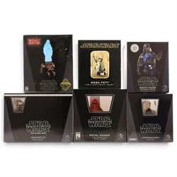 Five Gentle Giant Star Wars Collectible Mini Busts, comprising Darth Vader Emperor's Wrath...