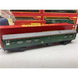 Tri-ang/Hornby '00' gauge - Princess Class 4-6-2 locomotive 'Princess Elizabeth' No.46201 with tender; Battle Space Turbo Car, boxed; four passenger coaches, buffet car, track cleaning car and eight wagons, all boxed; and various other accessories