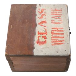 WWII Air Ministry 'Bombsight D' compass, in fitted wooden box