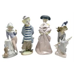 Four Lladro figures, comprising Tuesday's Child no 6013, Little Traveller no 7602, Timid Torero no 6437 and Stargazing no 1477, all with original boxes, largest examples H23cm