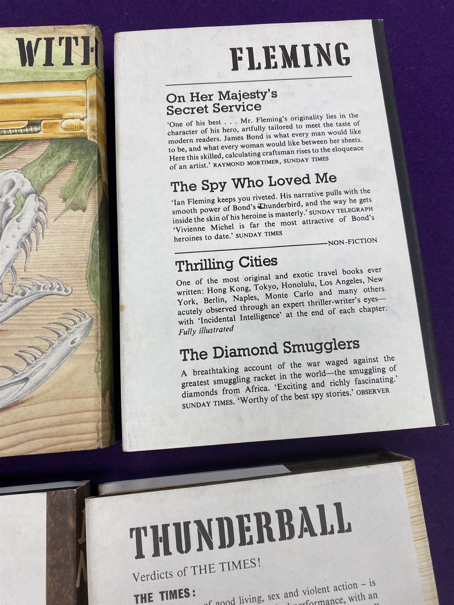 Sixteen James Bond books, including Live and Let Die, The Spy who Loved Me, Four Your Eyes Only, Moonraker etc, together with various 007 ephemera, soundtrack vinyls etc 