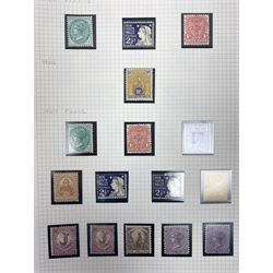 Australia New South Wales stamps, including 1850-4 various imperf issues, 1854-6 including five pence, six pence, one shilling etc, 1856-60 registered letter stamps, 1861-88 five shillings etc, housed on pages